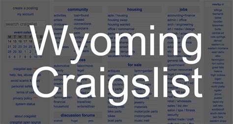 wyoming craigslist